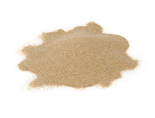 pile desert sand isolated on white background