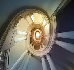 staircase by Borromini Italy , Roma,Palazzo Barberini