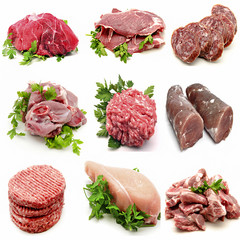 Mural de varios tipos de carnes