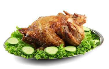 Tasty whole roasted chicken