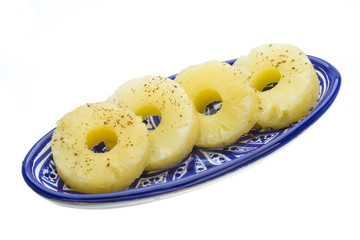 Marinated ripe pineapple