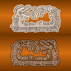 Maya snake Quetzalcoatl ouroboros - 49986159