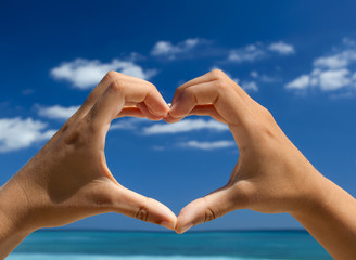 Hands making a heart shape