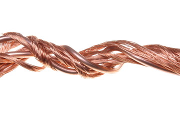 Copper wires, symbol of power energy industry