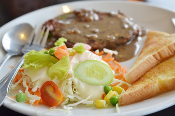 Grilled beef steak