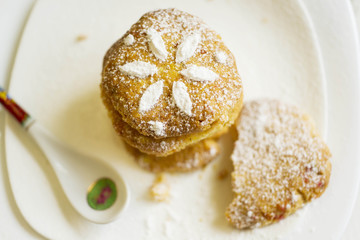 Cake and teaspoon
