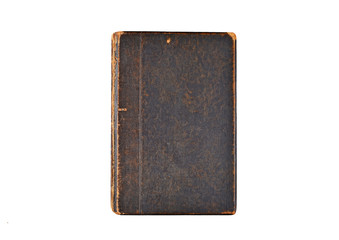 Ancient book cover, isolated on white background
