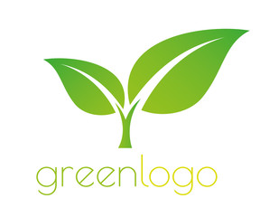 Green logo - obrazy, fototapety, plakaty