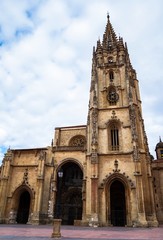 Fototapeta na wymiar The San Salvador Oviedo Cathedral in Asturias (Spain)
