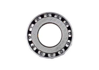 Old and dirty ball bearing, isolated on white background