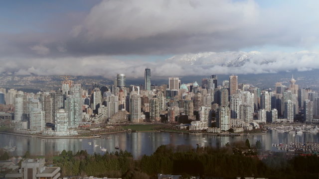 Downtown Vancouver. Timelapse.