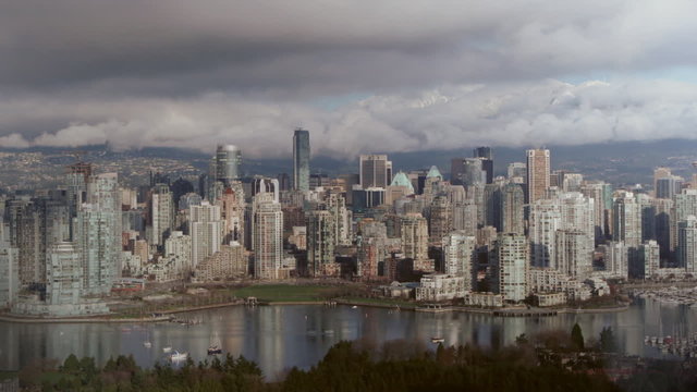 Downtown Vancouver. Timelapse. 720P.