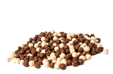chocolate cereals isolated