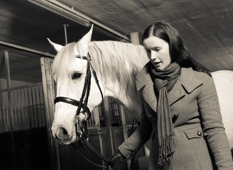 Woman and horse