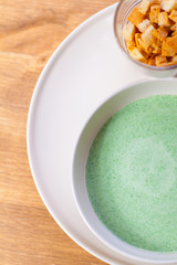 green soup of broccoli