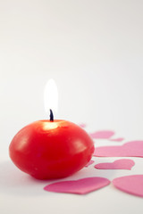 Candle, heart
