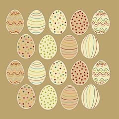 Happy Easter eggs set