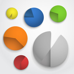 Color pie-chart diagram collection