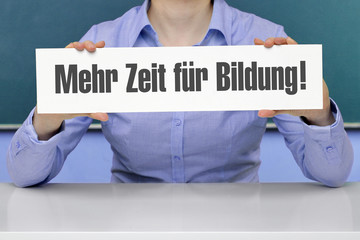 Mehr Zeit f&uuml;r Bildung