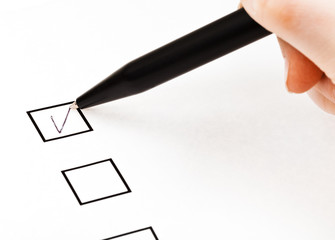 tick in black square box