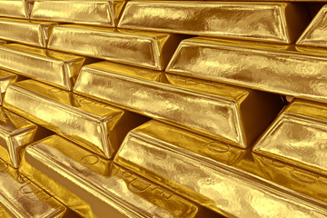 Stacked gold bars