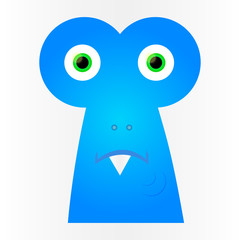 Sad blue monster