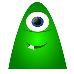 Smiling green monster