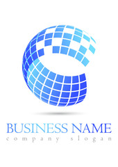 Business logo 3D blue design - 49999540