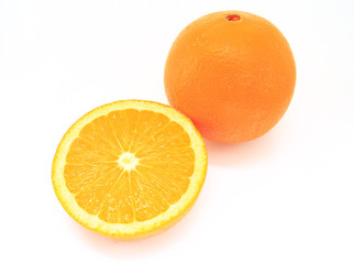 orange over white background