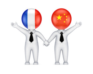 French-Chinese cooperation concept.