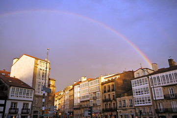 Arco iris sobre Santiago de Compostela