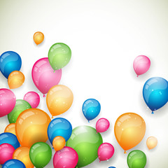 Vector Background with Colorful Balloons