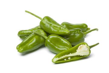 Heap of fresh raw Pimientos de Padron