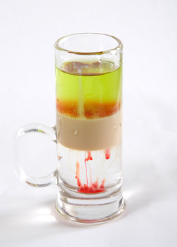 three-layered cocktail