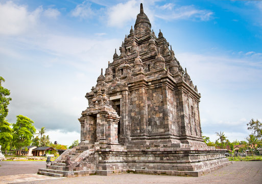 Candi Sajiwan temple near to Yogyakarta,  Java, Indonesia.