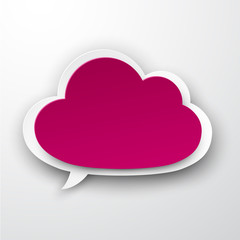 Paper fuchsia cloud.