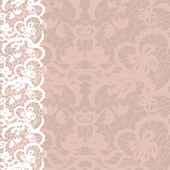 Vertical seamless background with a floral ornament