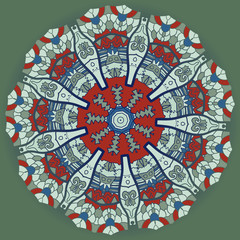 Oriental mandala yoga motif