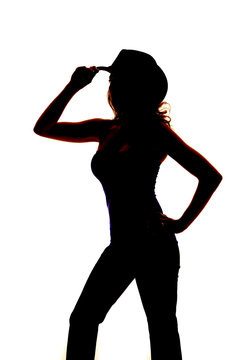 Western cowgirl silhouette