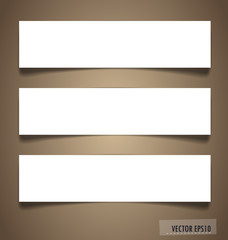 Note papers, ready for your message. Vector illustration.