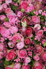 Mixed pink flower arrangement
