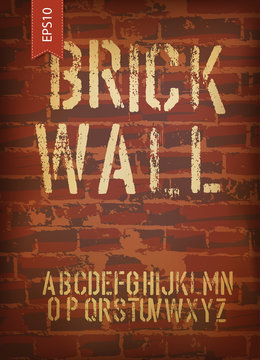 Brick wall design template. Vector, EPS10
