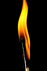 Match bursting into flame