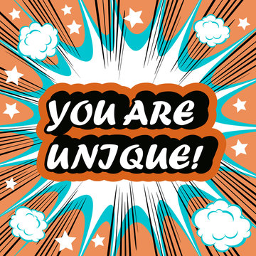 You Are Unique! Card Banner Tag