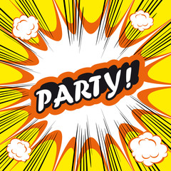 Pop Art explosion Background Party!
