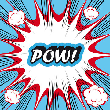 Pop Art explosion Background Pow!