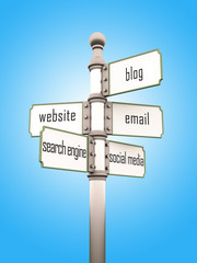 Obraz premium social media sign
