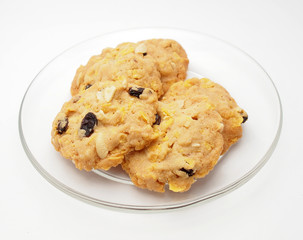Conflex and raisin cookies