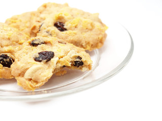 Conflex and raisin cookies