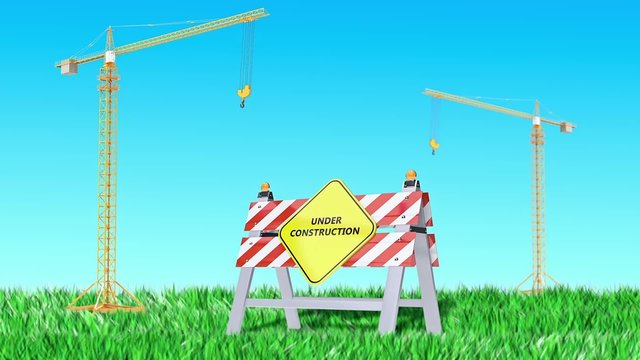Crane with UC sign